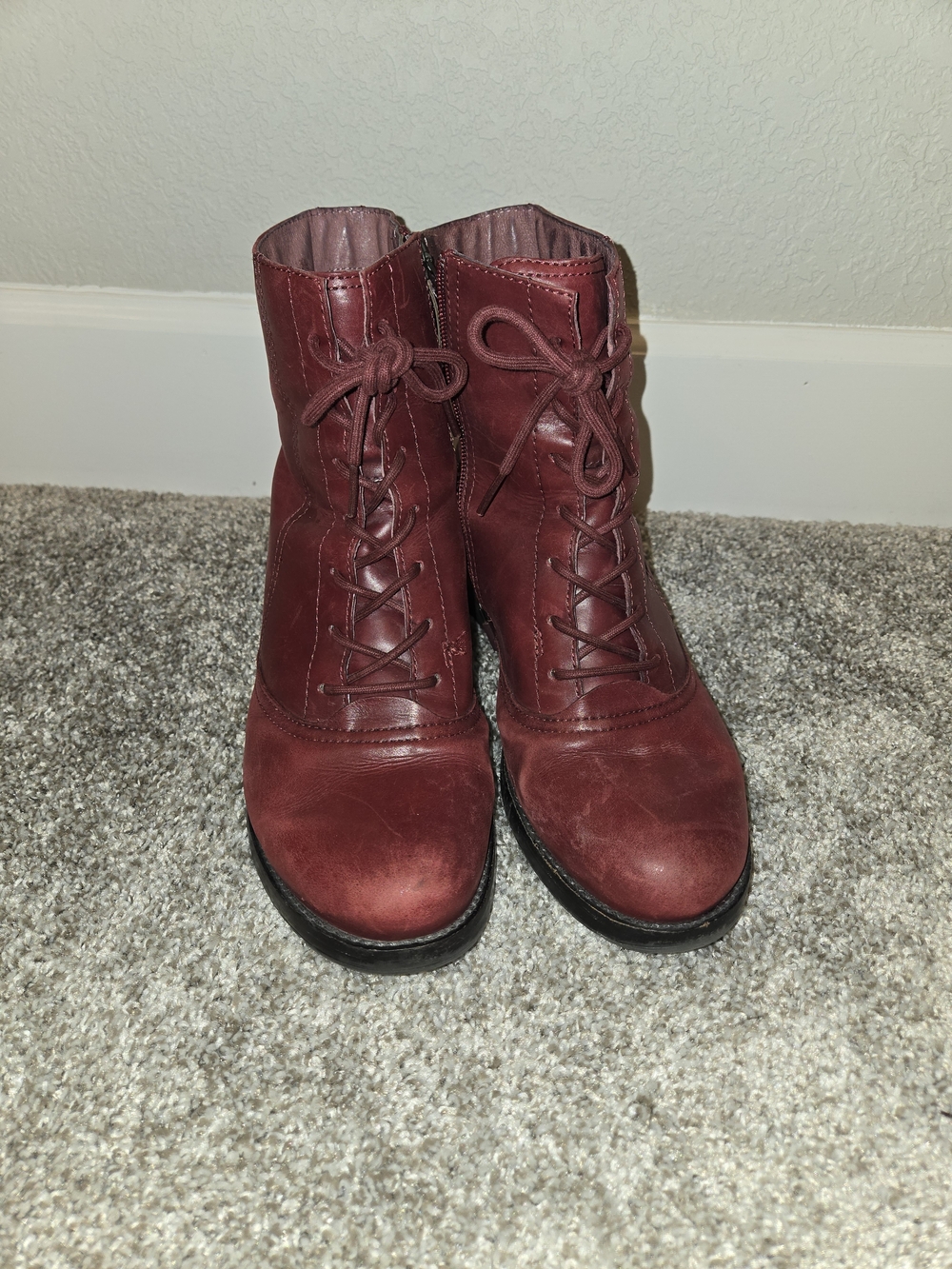 Dansko Ames Red Leather Lace Up Ankle Boots Size 40